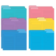 BETTER OFFICE PRODUCTS File Folders, Lined, Heavyweight Paper, 1/3 Cut Tabs, Top Custom Subject Box, Letter Size, 12PK 89112